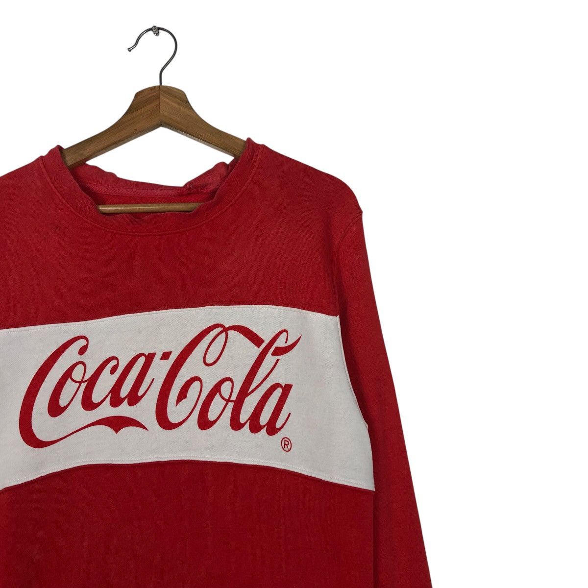 Japanese Brand × Vintage 📌Vintage Sweatshirt Coca Cola Big Logo Spell Out Size US M / EU 48-50 / 2 - 6 Thumbnail
