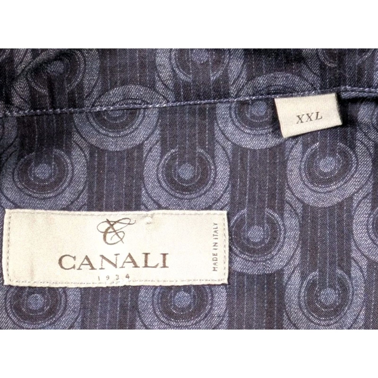 Canali Canali Button Down Shirt Long Sleeve Mr. Porter Pattern Italy Modern Fit 2XL Size US XXL / EU 58 / 5 - 7 Thumbnail