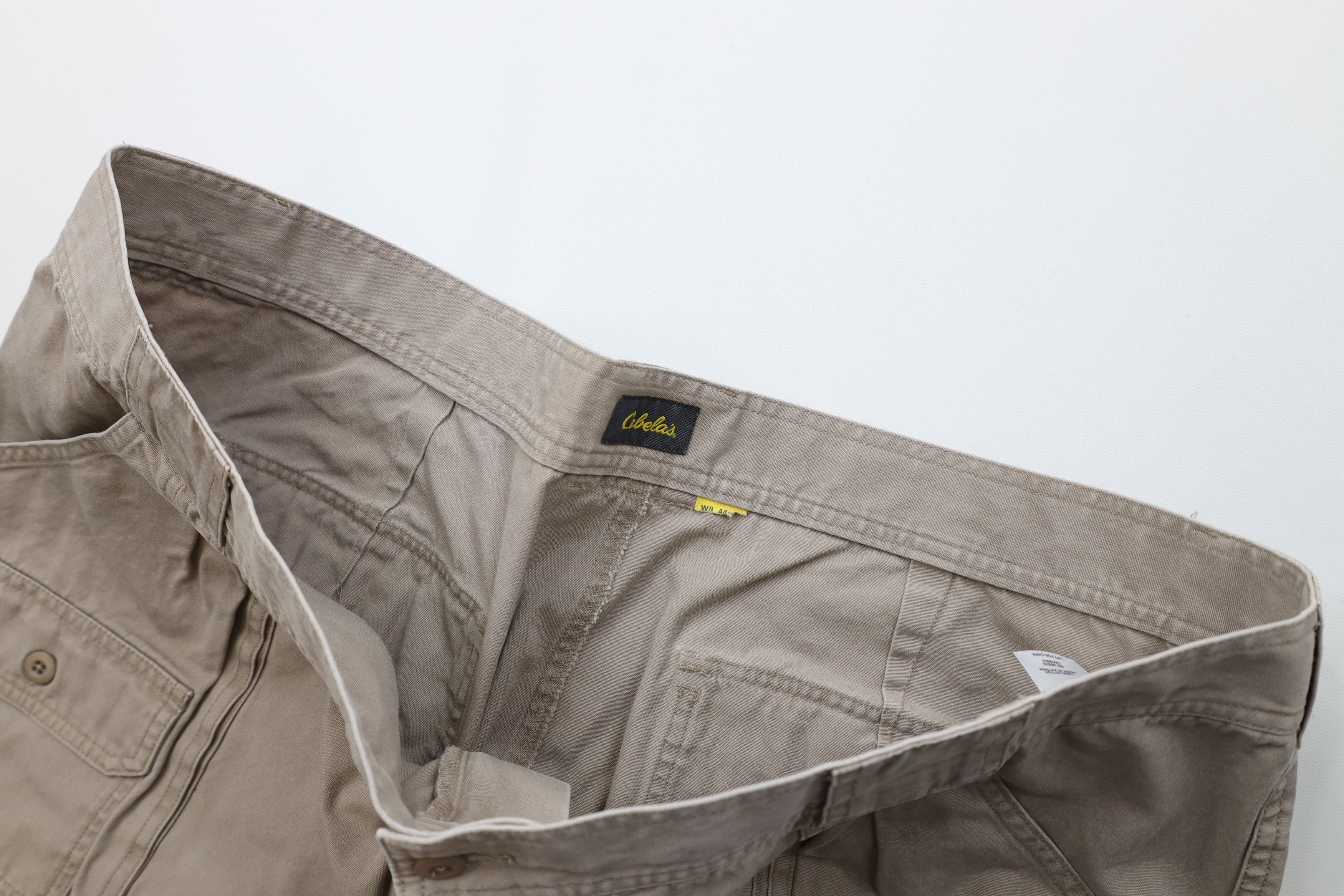 Cabelas Vintage Y2K Cabelas Relaxed Fit Wide Leg Cargo Pants Beige Size US 44 / EU 60 - 7 Thumbnail