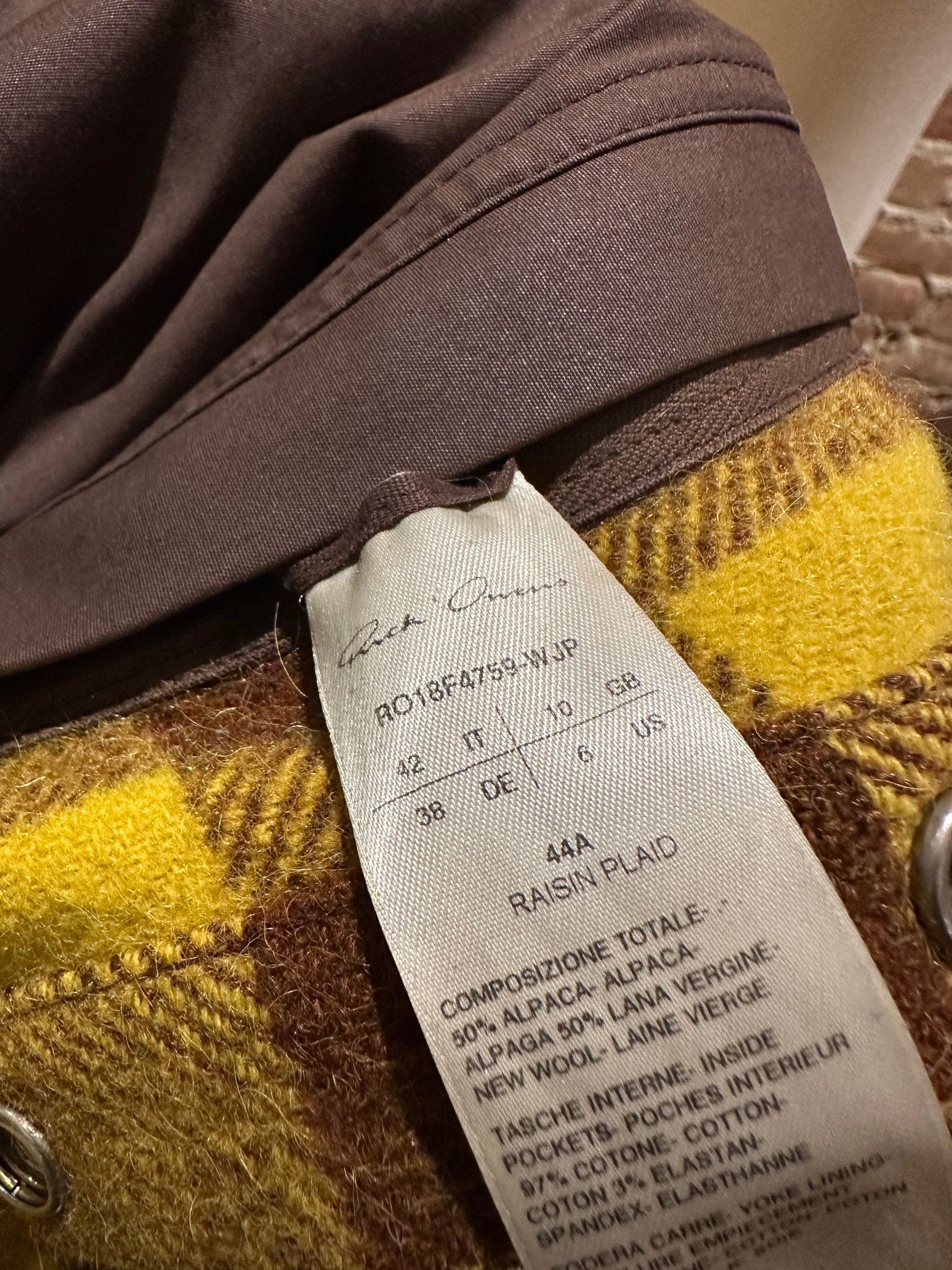 Rick Owens Rick Owens Plaid Flannel Shirt – RO18F4759‑WJP Size US M / EU 48-50 / 2 - 5 Thumbnail
