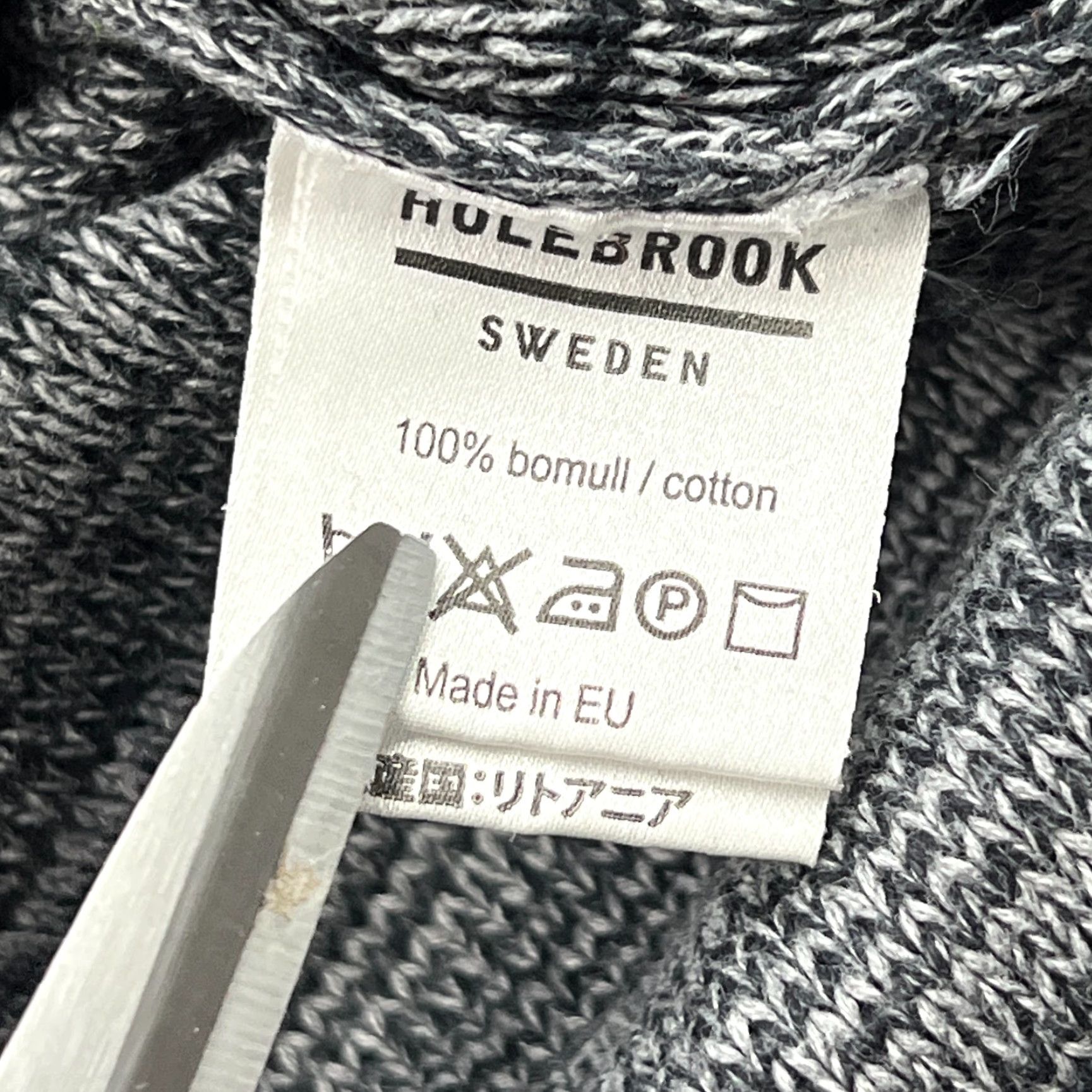 Vintage Holebrook Sweden Mens Sweater Medium Cotton Gray Crewneck Diamond Knit Size US M / EU 48-50 / 2 - 6 Thumbnail