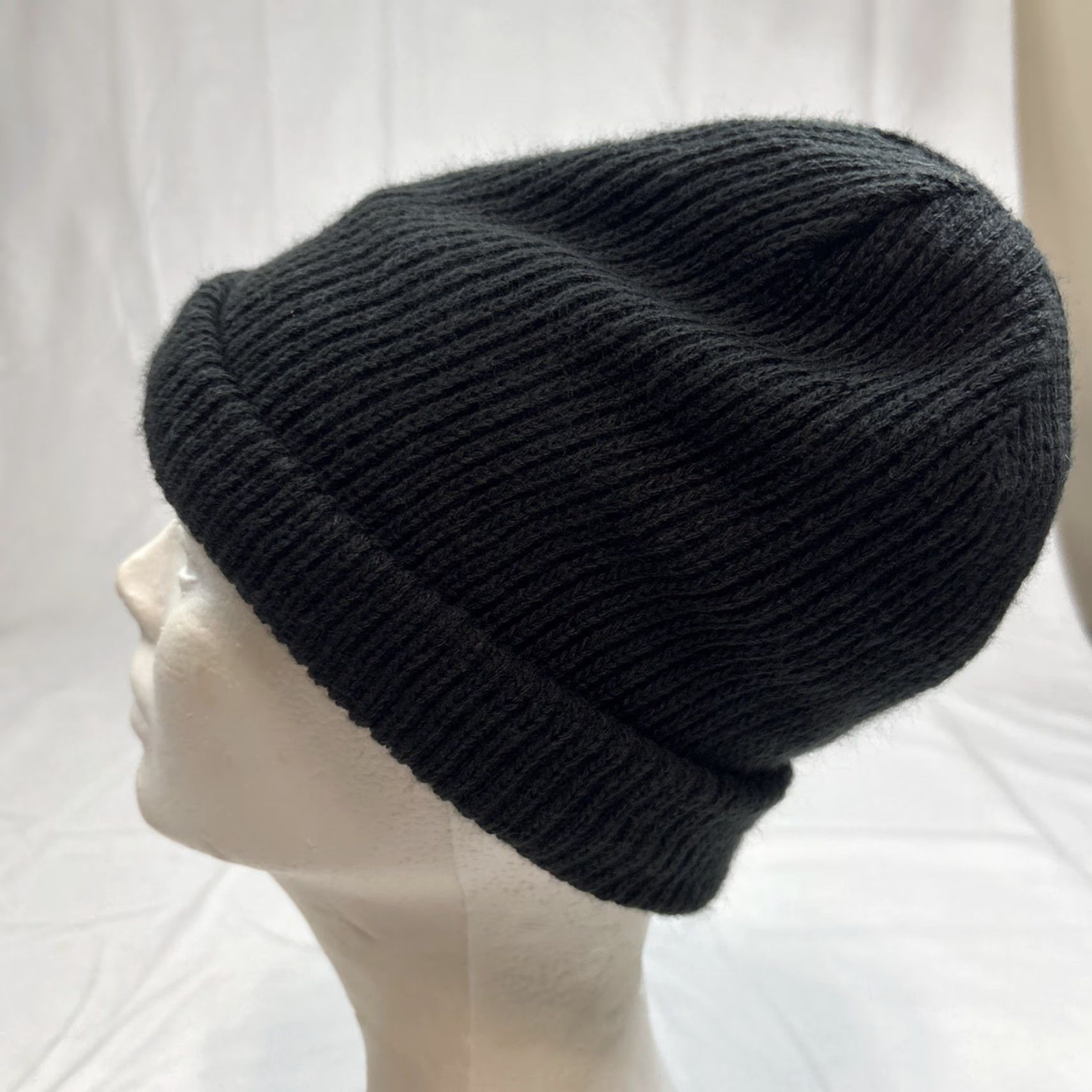 Vintage North Face Black Core Classic Knit Ribbed Beanie Cuffed Skull Cap Mens OS Fleece Size US M / EU 48-50 / 2 - 4 Thumbnail