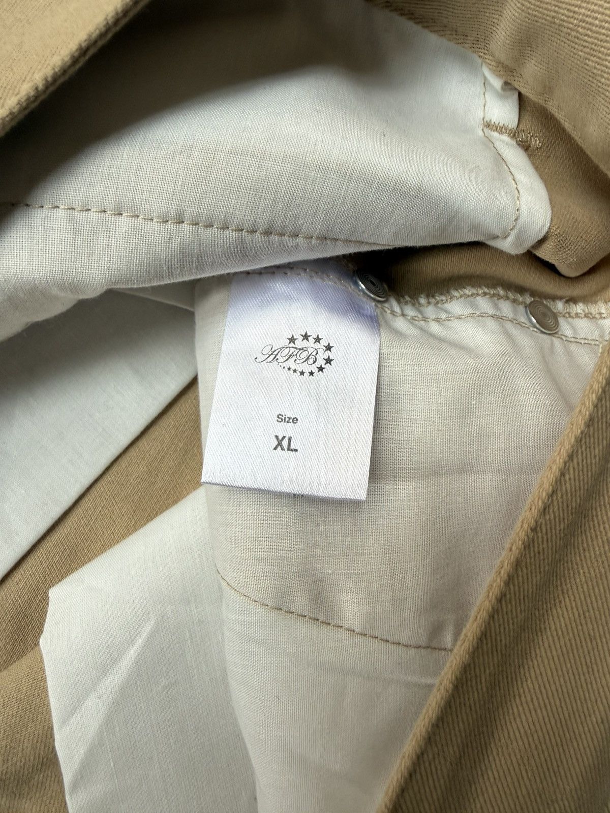 Japanese Brand AFB SUPER BAGGY STUDDED PANTS - Khaki Size US 36 / EU 52 - 6 Thumbnail