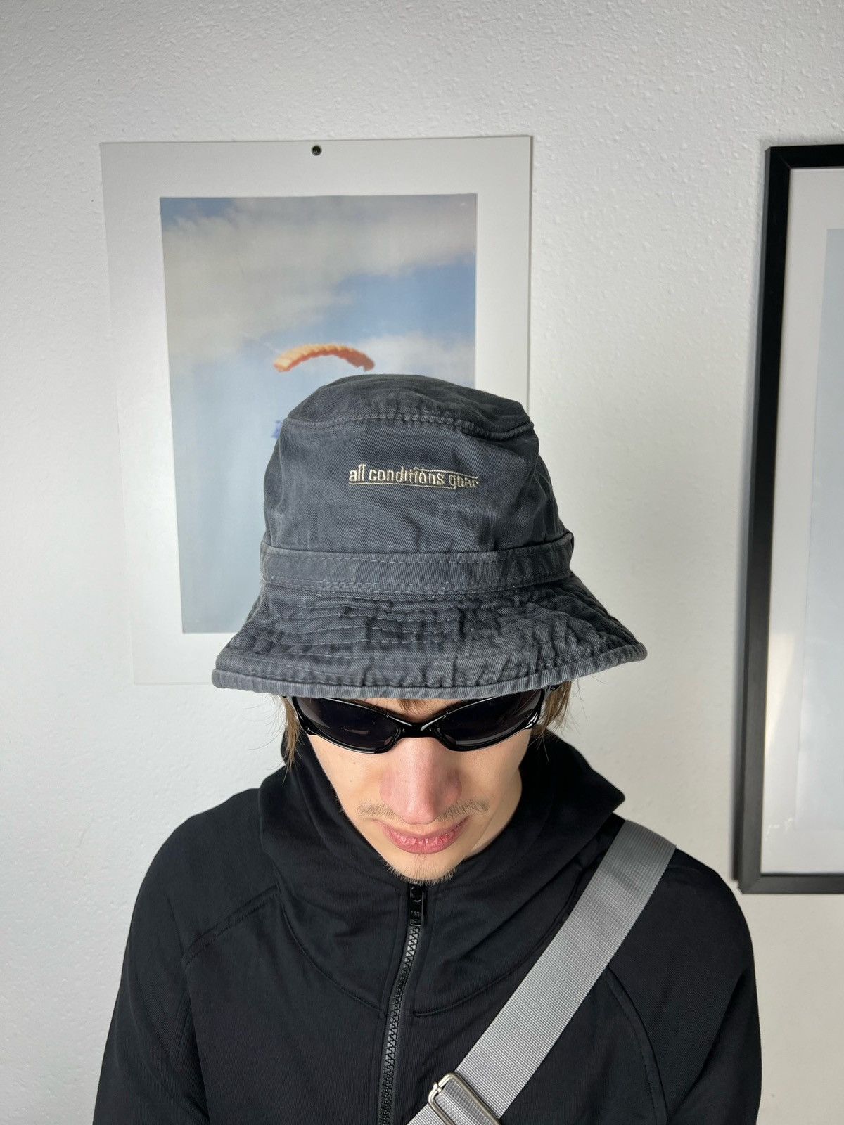 Nike × Vintage Vintage Nike Swoosh Logo Bucket Hat Panama faded Size ONE SIZE - 7 Thumbnail