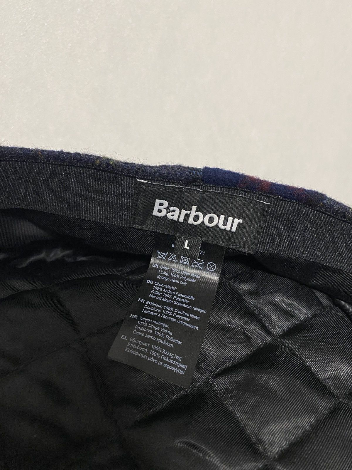 Barbour Barbour Tweed Wool Patchwork Cap Flat Hat Size: L Size ONE SIZE - 6 Thumbnail