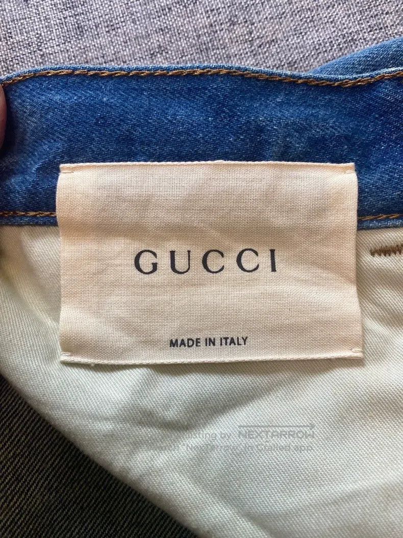 Gucci Gucci Embroidered tiger head patch jeans Size US 33 - 7 Thumbnail