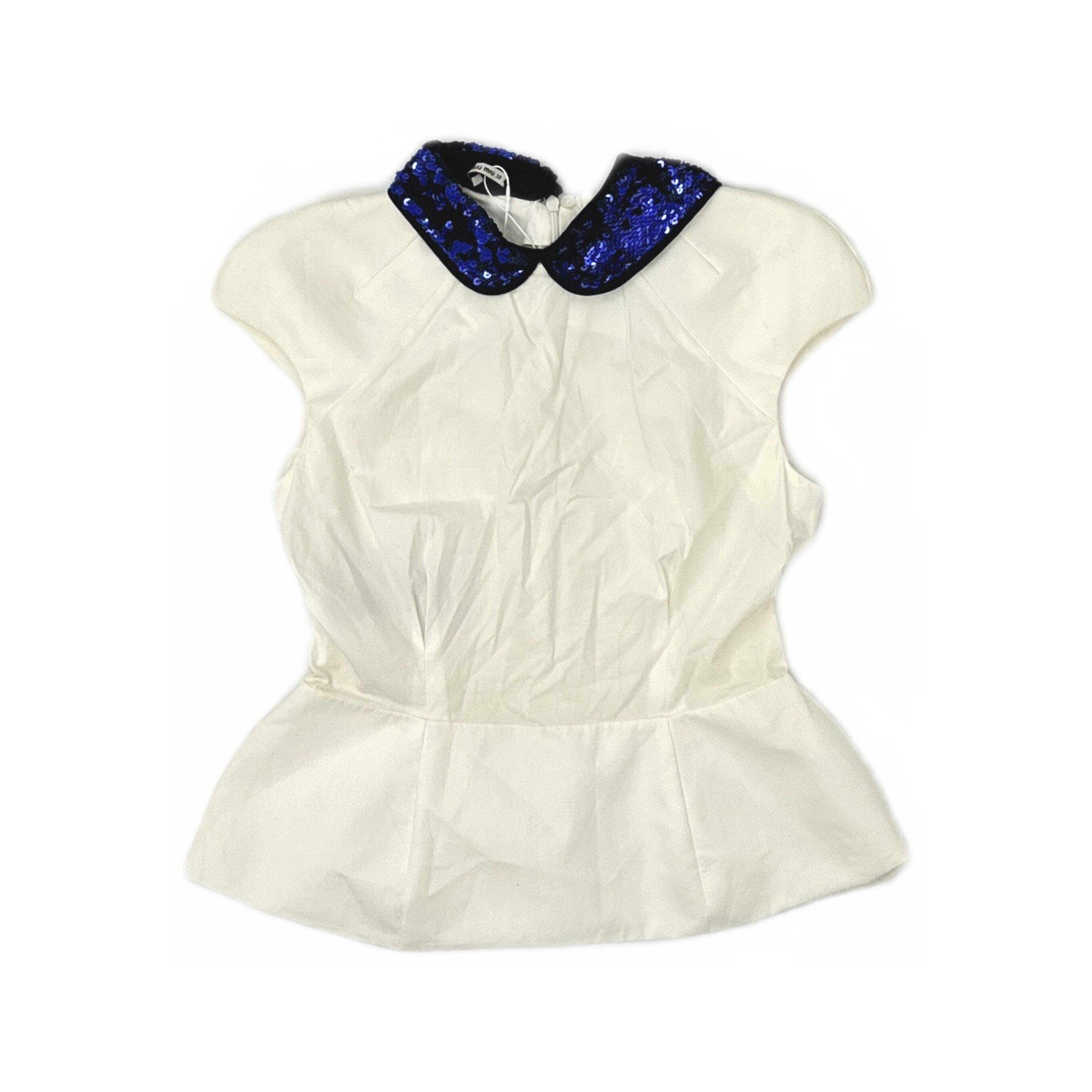 Miu Miu Miu Miu Sequin Collar Blouse Size 38 Size XS / US 0-2 / IT 36-38 - 1 Thumbnail