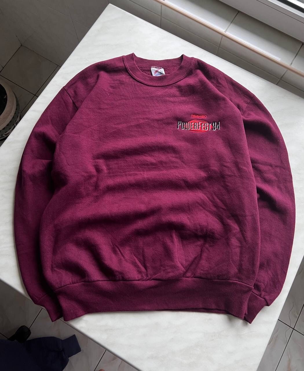 image of 1994 Nintendo Power Fest 94 Sweatshirt Oversized 90's in Red, Men's (Size Large)
