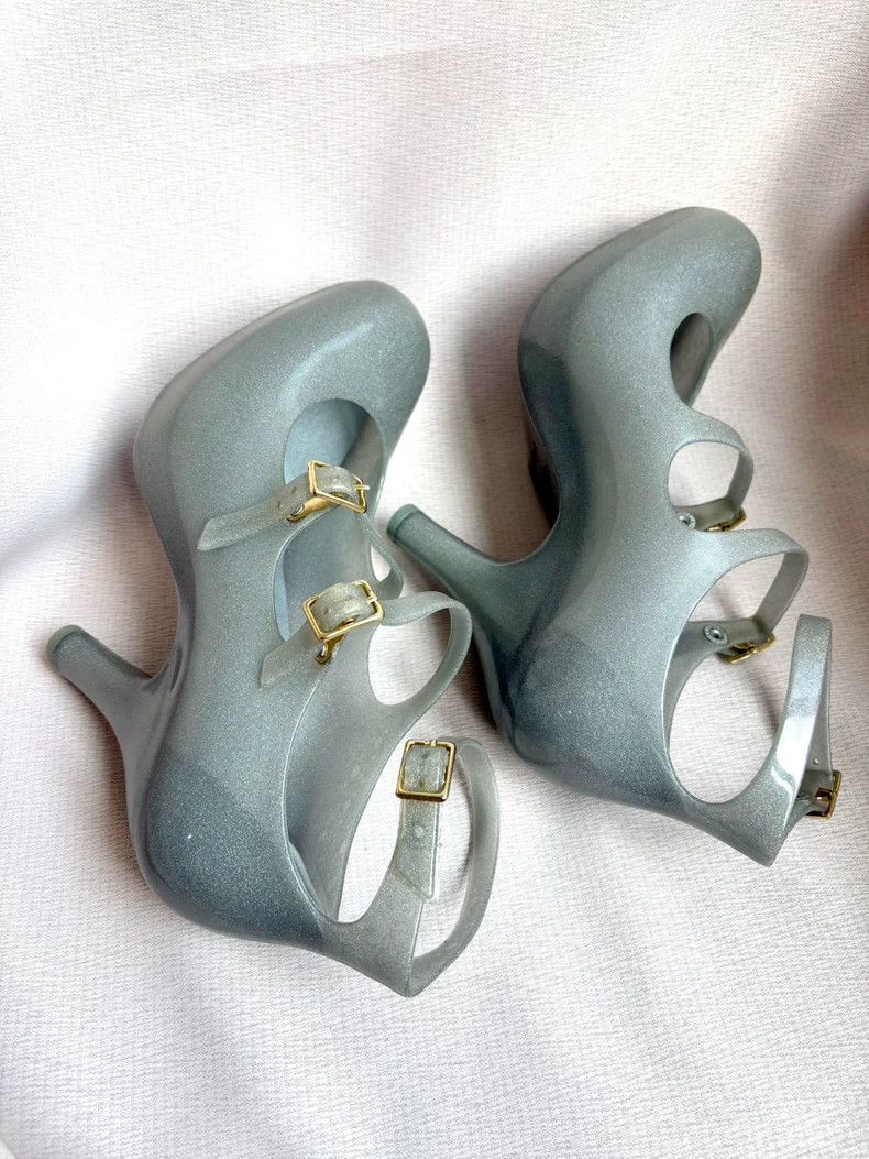 Vivienne Westwood Vivienne Westwood Silver glitter Mary Jane heels Size US 8.5 / IT 38.5 - 7 Thumbnail