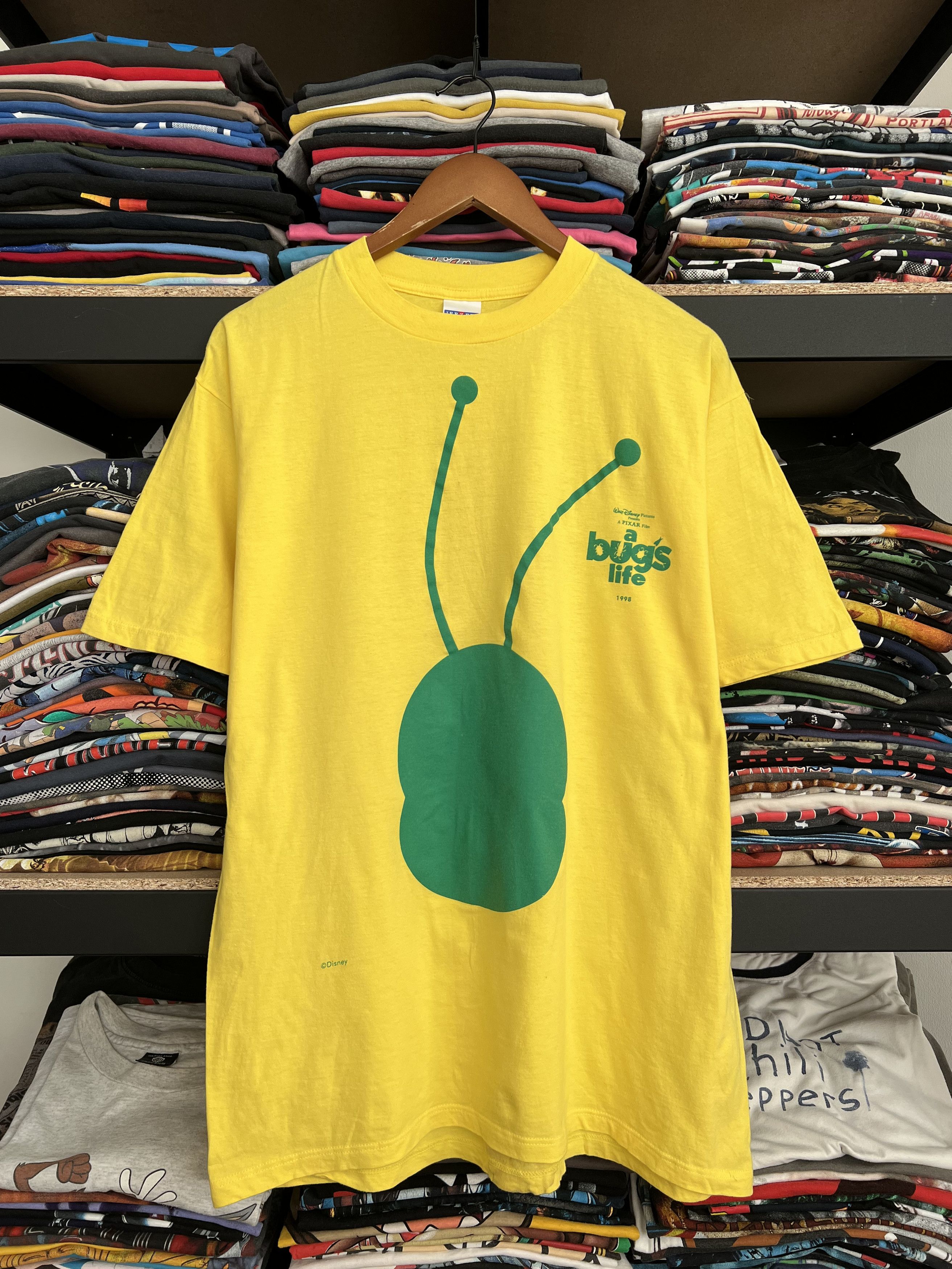 Cartoon Network Vintage 1998 A Bugs Life Movie Pixar Disney Promo Yellow Tee Size US L / EU 52-54 / 3 - 1 Thumbnail