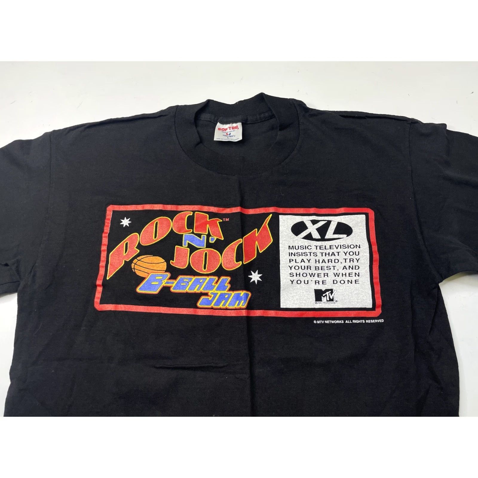 Vintage VINTAGE MTV Rock N Jock B Ball Jam T Shirt Size Large Size US L / EU 52-54 / 3 - 2 Thumbnail