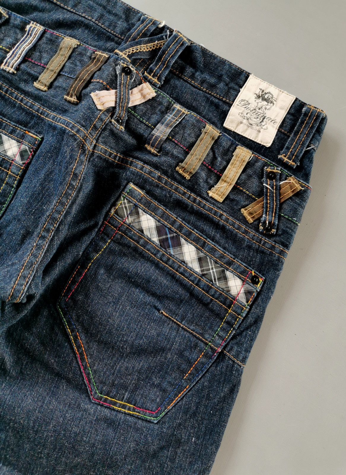 14th Addiction Dominate Double Waist Zipper Denim Jeans Size US 31 - 8 Thumbnail