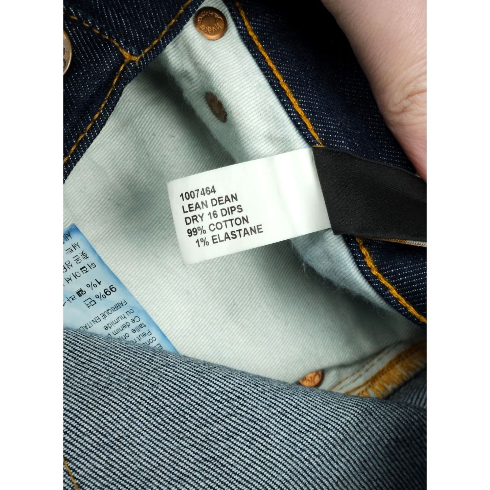 Nudie Jeans Nudie Jeans Lean Dean Slim Skinny Jeans 30 x 28 Dark Wash Stretch Regular Men Blue 29x26 EUC Size US 29 - 6 Thumbnail