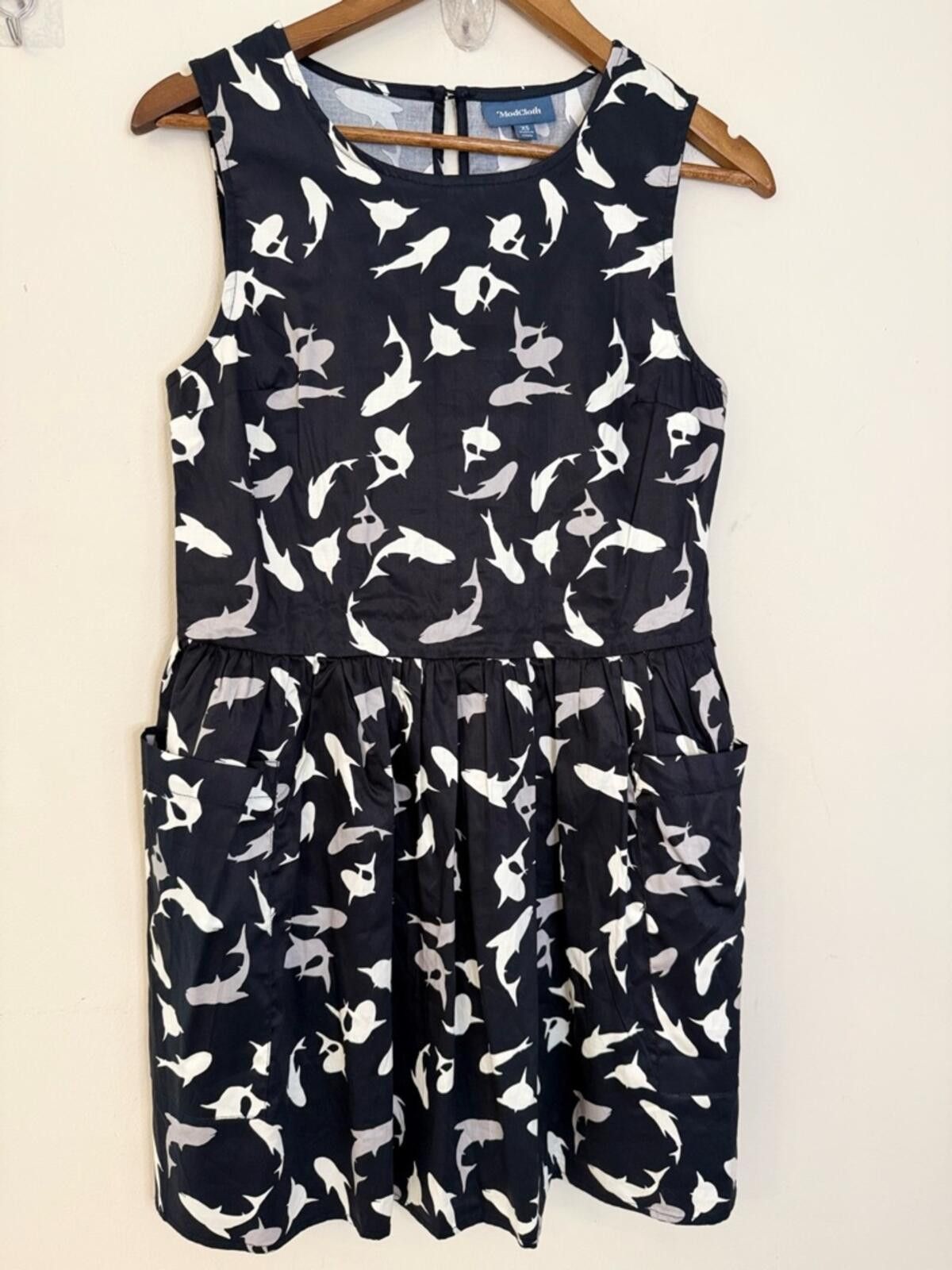 Other ModCloth Shark print mini dress black white resort SZ XS Size XS / US 0-2 / IT 36-38 - 1 Thumbnail