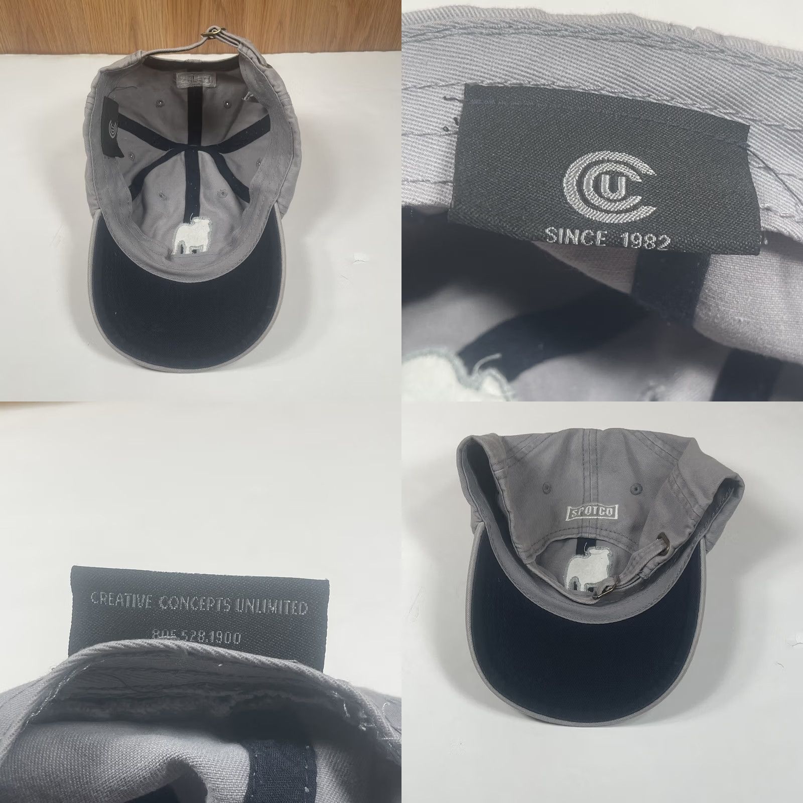 Vintage Creative Concepts Unlimited Hat Adults Gray Adjustable Baseball Cap Size ONE SIZE - 8 Thumbnail