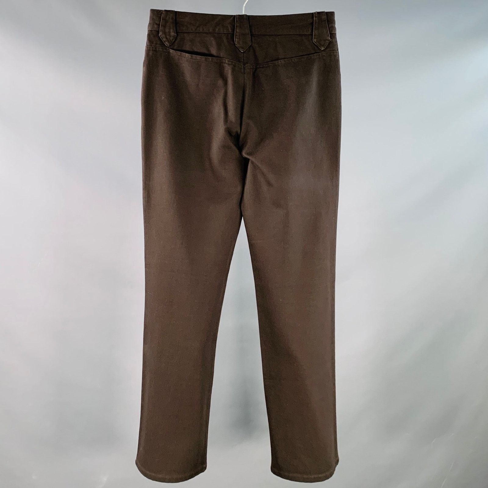 Maison Margiela Size 28 Brown Cotton Straight Casual Pants Size US 28 / EU 44 - 2 Thumbnail