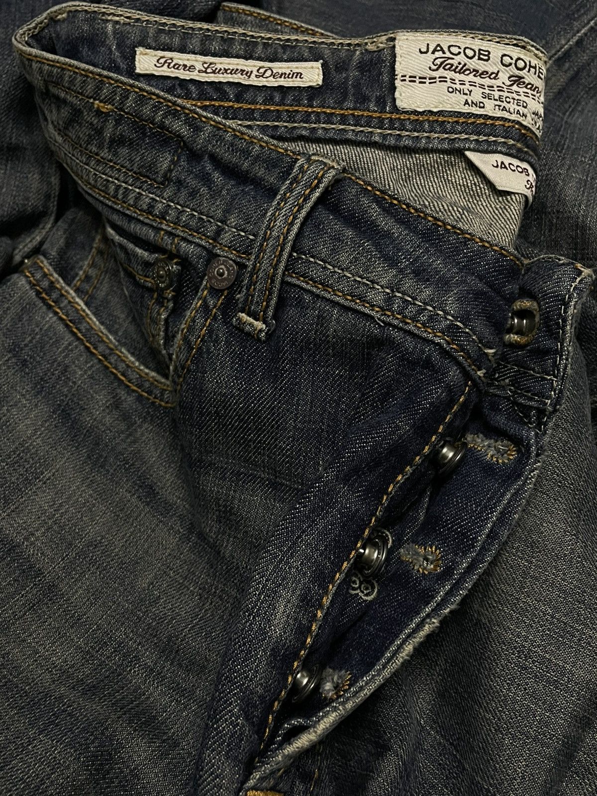 Jacob Cohen VINTAGE JACOB COHEN 90S DESIGNER BLUEWASHED DISTRESSED DENIM Size US 30 / EU 46 - 15 Thumbnail