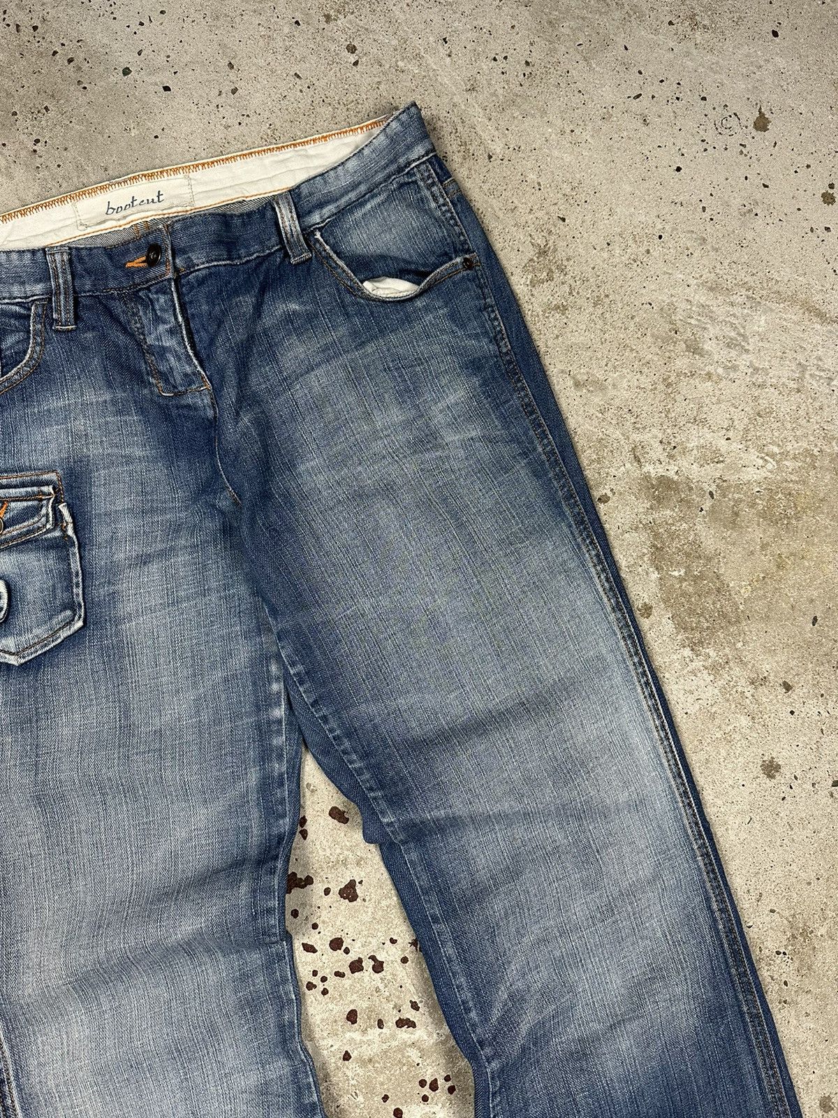 If Six Was Nine × Japanese Brand × Vintage Vintage Y2K Flare Cargo Carpenter Denim Pants Jeans Bootcut Size US 32 / EU 48 - 6 Thumbnail