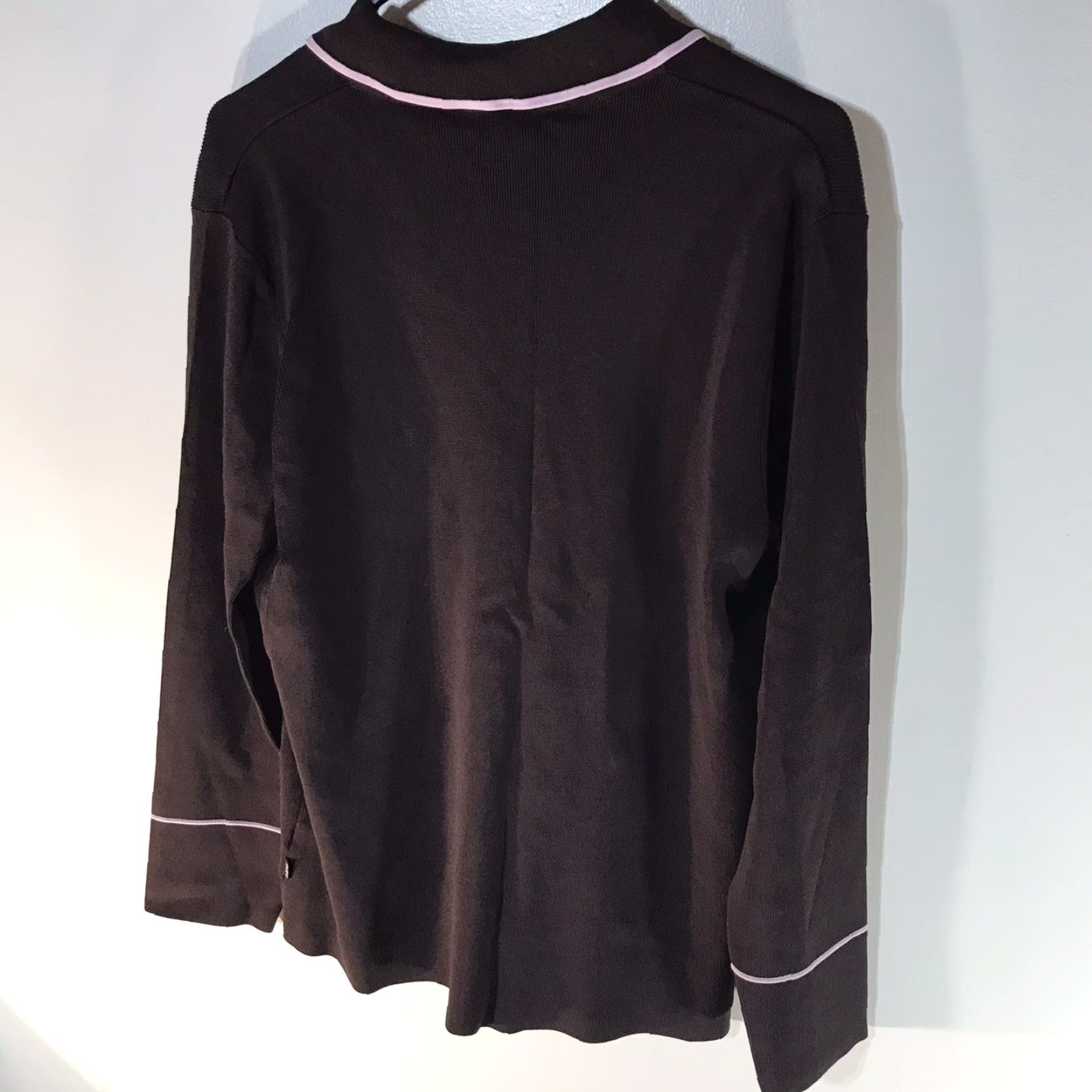 Bcbgmaxazria VINTAGE BCBGMAXAZRIA Women's Business Suit 2 Piece XL Brown Pink Long Sleeve Fall Casual Workwear Size XL / US 12-14 / IT 48-50 - 2 Thumbnail
