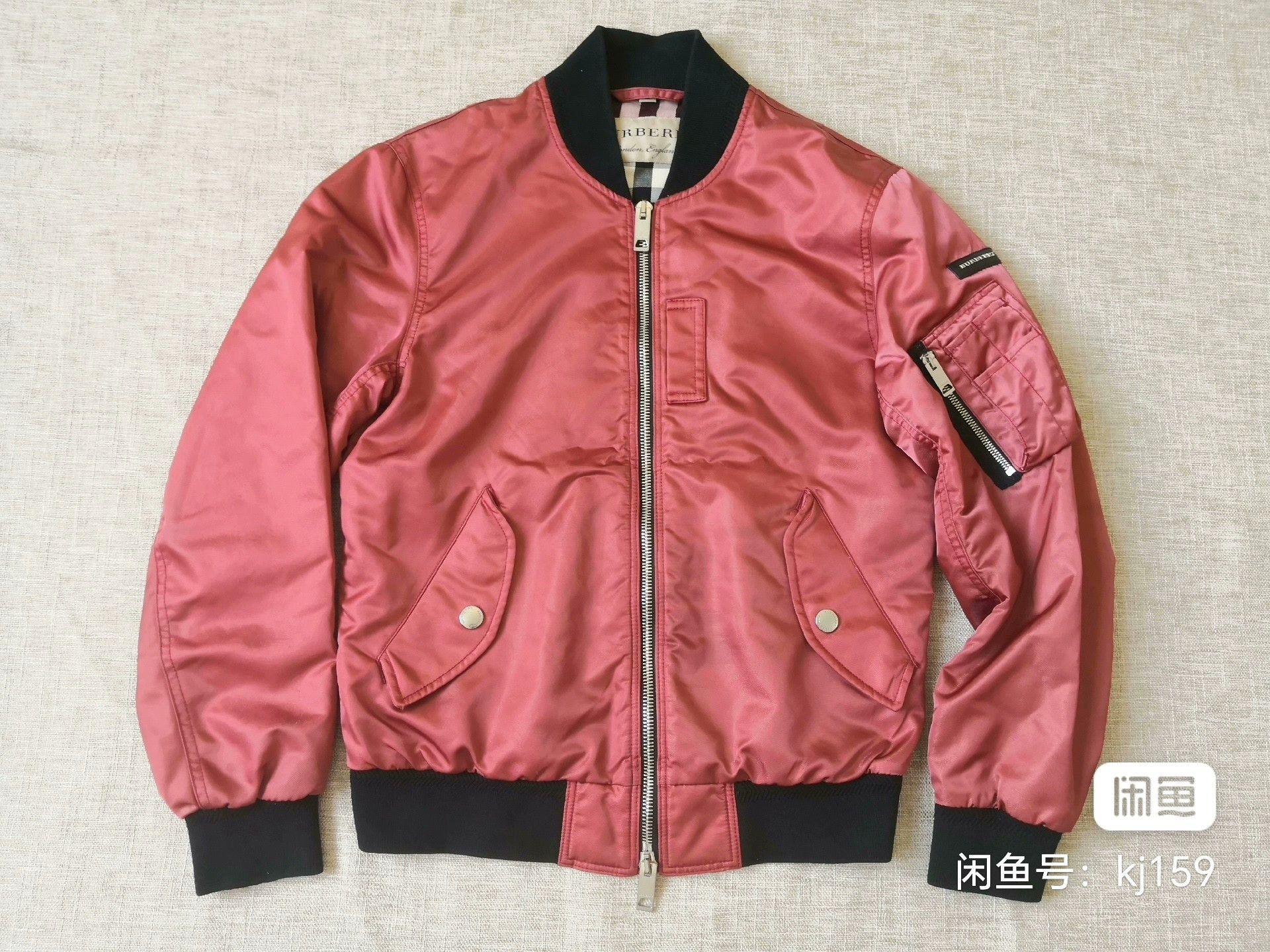 Burberry Burberry Men's Pink Pilot Jacket Size US S / EU 44-46 / 1 - 1 Thumbnail