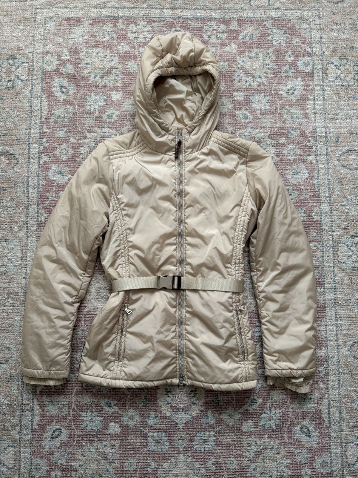 Prada Prada Sport Linea Rossa Hooded Nylon Jacket Beige Size S / US 4 / IT 40 - 1 Thumbnail