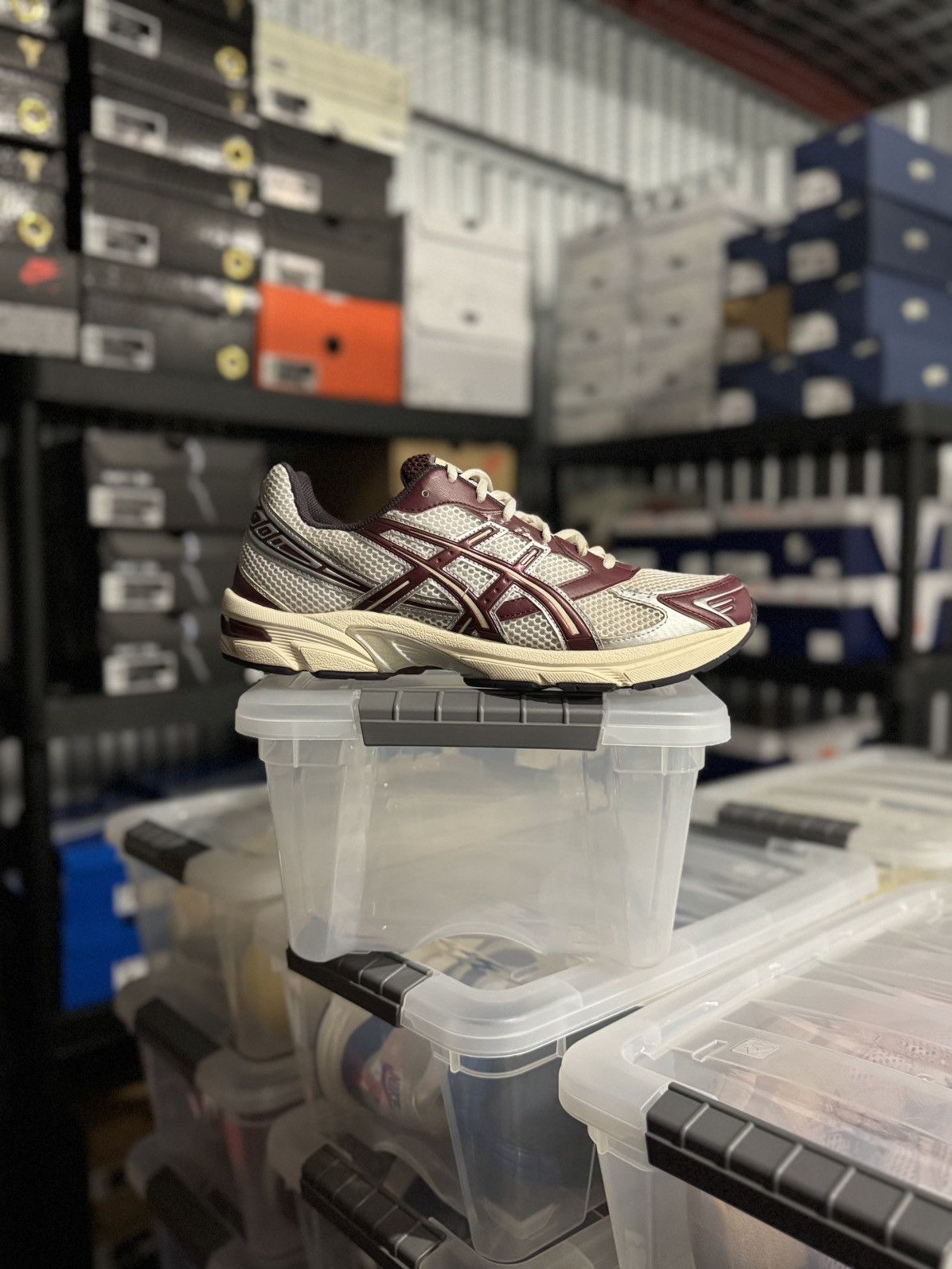 Asics Asics Gel 1130 White Burgundy Black Size 11.5 Size US 11.5 / EU 44-45 - 1 Thumbnail
