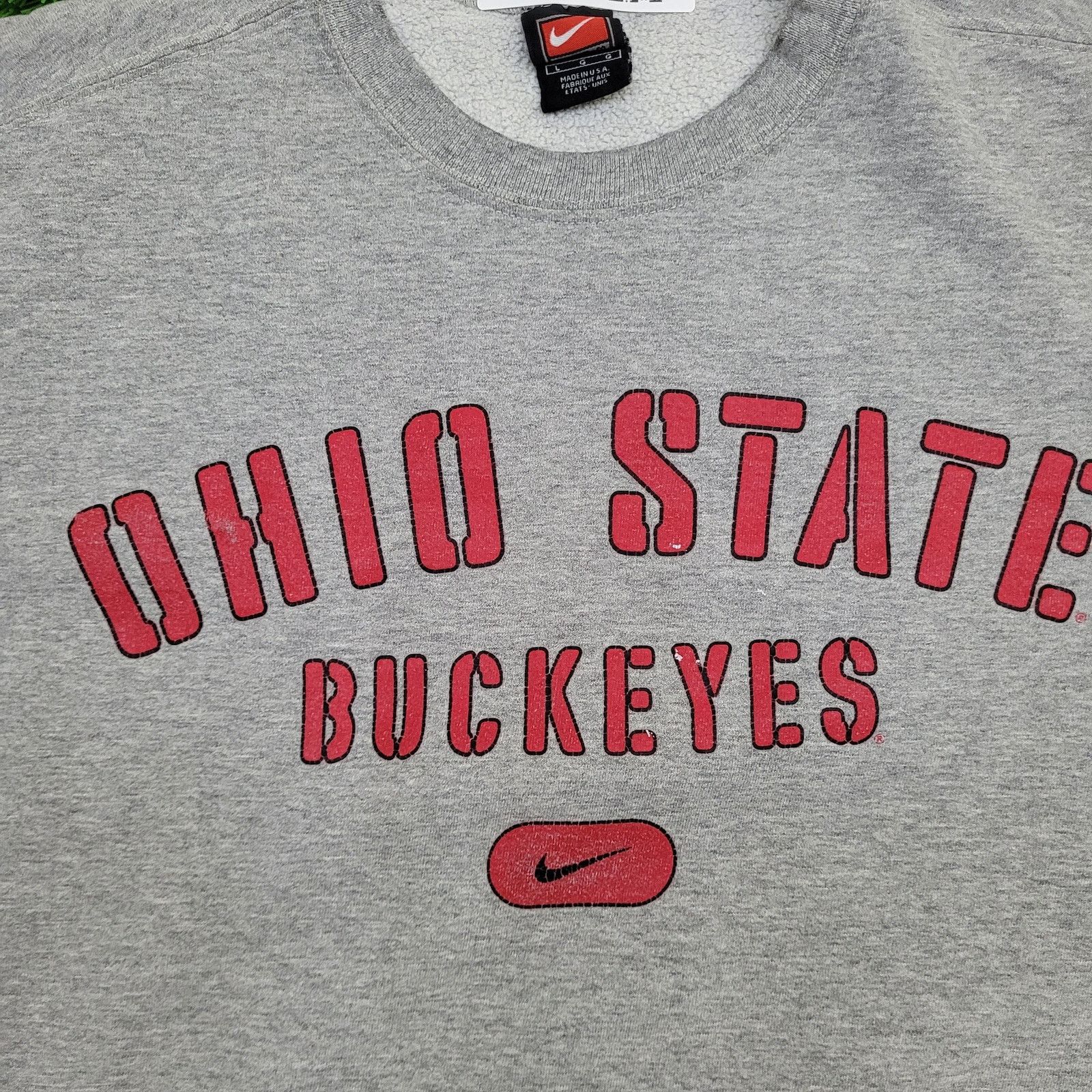 Nike VTG NIKE OSU Short Sleeve Sweatshirt Large Boxy Baggy USA Size US L / EU 52-54 / 3 - 3 Thumbnail