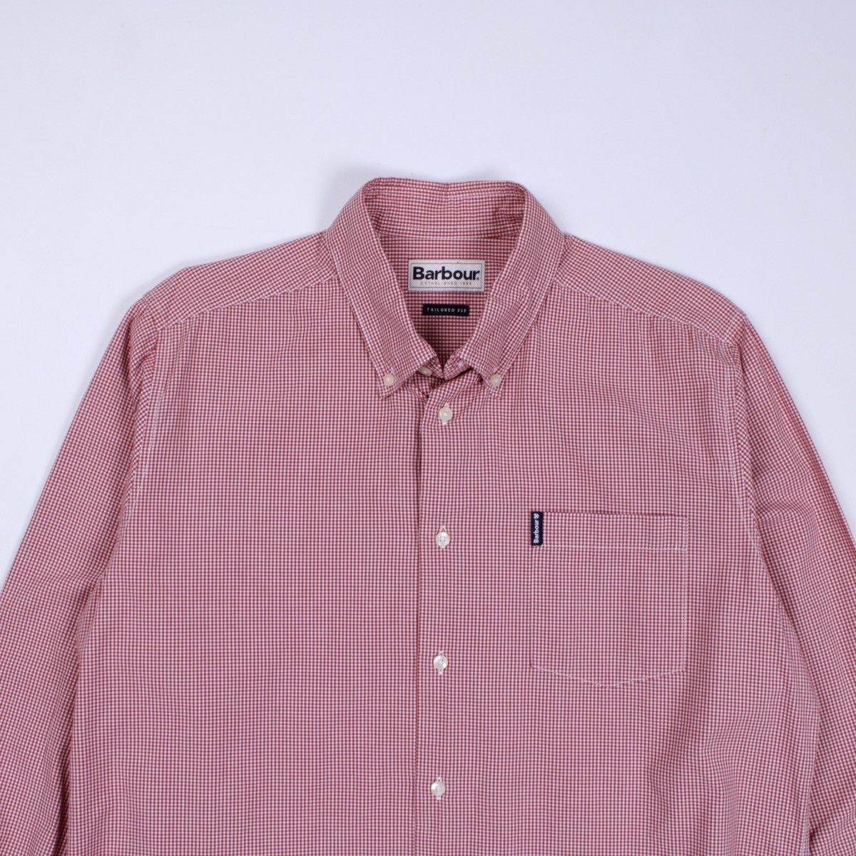 Barbour BARBOUR Gingham 10 Tailored Pink Red Plaid Shirt Button Up Size US M / EU 48-50 / 2 - 6 Thumbnail
