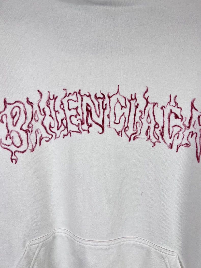 Balenciaga Balenciaga Dragon flame metal hooded sweater hoodie Size US S / EU 44-46 / 1 - 5 Thumbnail