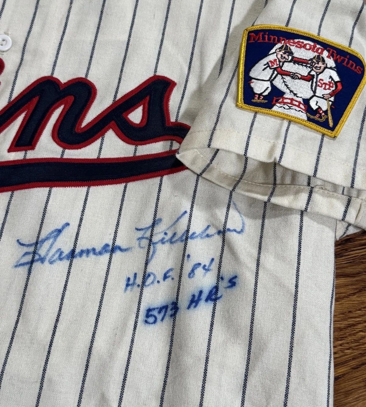 Mitchell & Ness Vintage Mitchell N Ness Twins Harmon Killebrew Signed Jersey Size US L / EU 52-54 / 3 - 2 Thumbnail