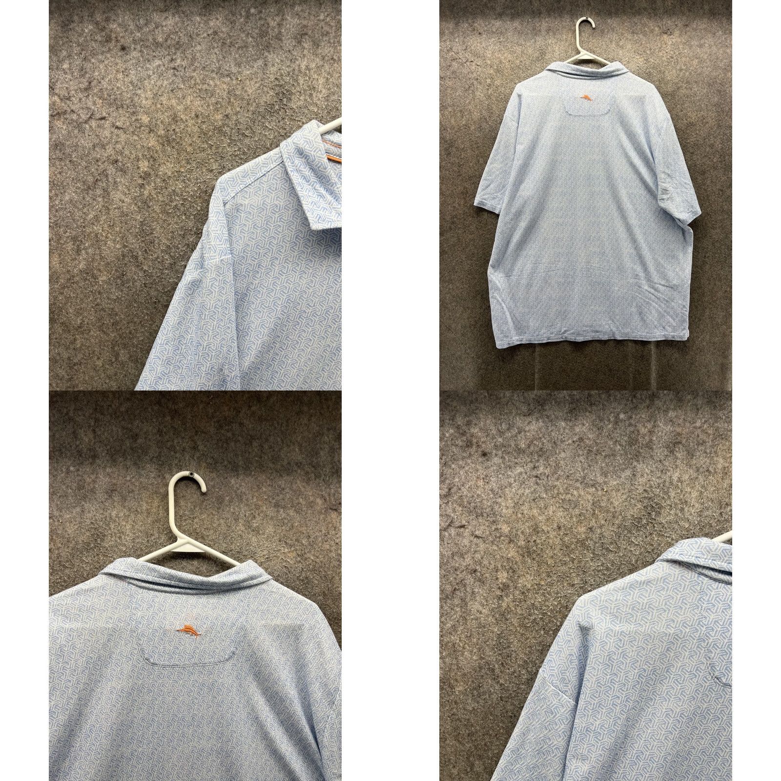 Tommy Bahama Tommy Bahama Polo Shirt Mens 2XLT Blue Geometric Knit Casual Short Sleeve Shirt Mens 2XLT Blue Geometric Knit Casual Short Sleeve Size US XXL / EU 58 / 5 - 8 Thumbnail