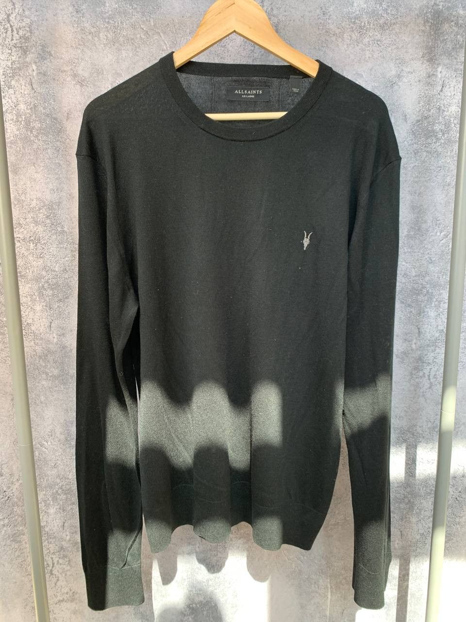Allsaints AllSAINTS NOMO CREW Sweatshirt Black Longsleeve Logo Size US XXL / EU 58 / 5 - 4 Thumbnail