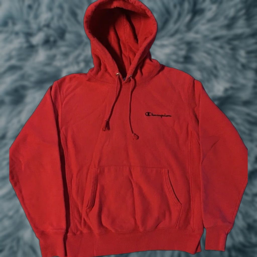 Champion VINTAGE Champion Reverse Weave Faded Hoodie M Track Grunge PE School Surf Skate Vtg 90s Mens Red Sweatshirt Size US M / EU 48-50 / 2 - 1 Thumbnail