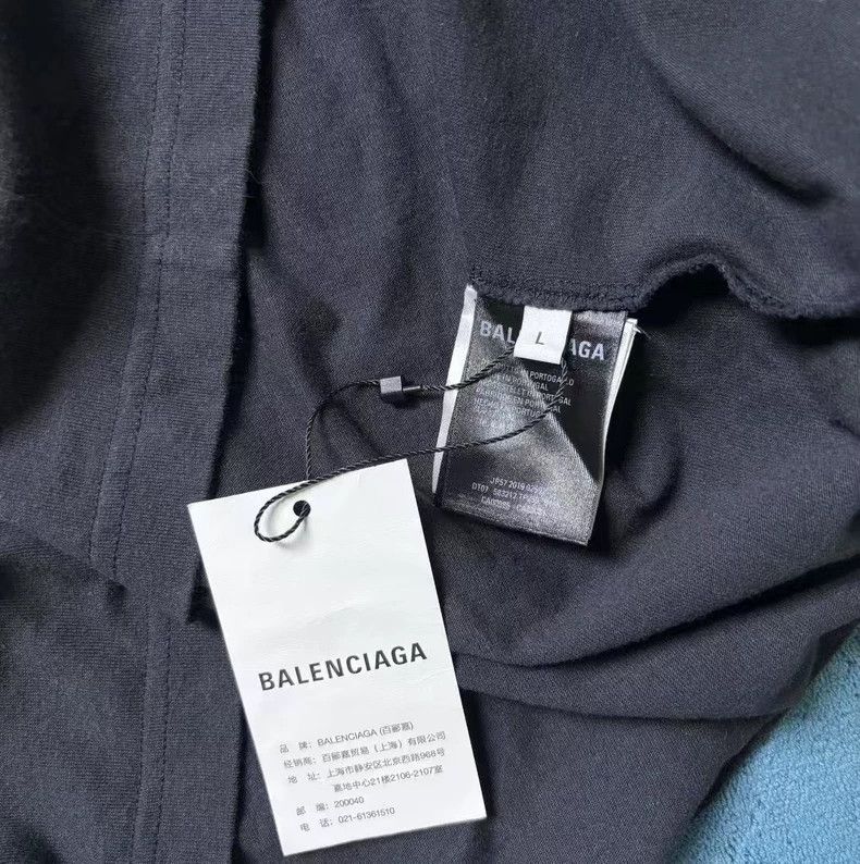 Balenciaga Balenciaga Logo Printed Short Sleeve T-Shirt Black Size US L / EU 52-54 / 3 - 4 Thumbnail