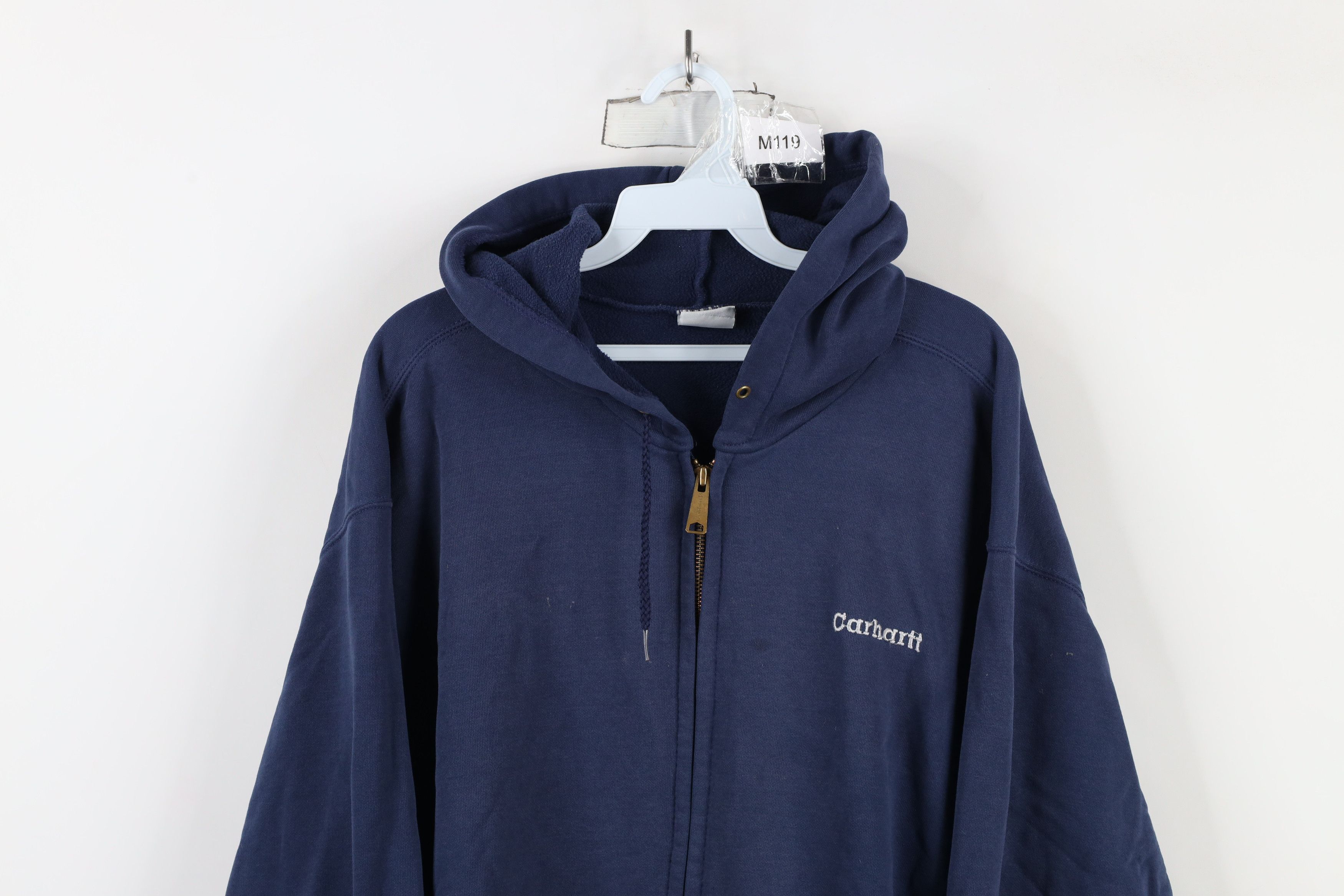 Carhartt × Vintage Vintage Carhartt Spell Out Full Zip Hoodie Sweatshirt Size US XXL / EU 58 / 5 - 2 Thumbnail