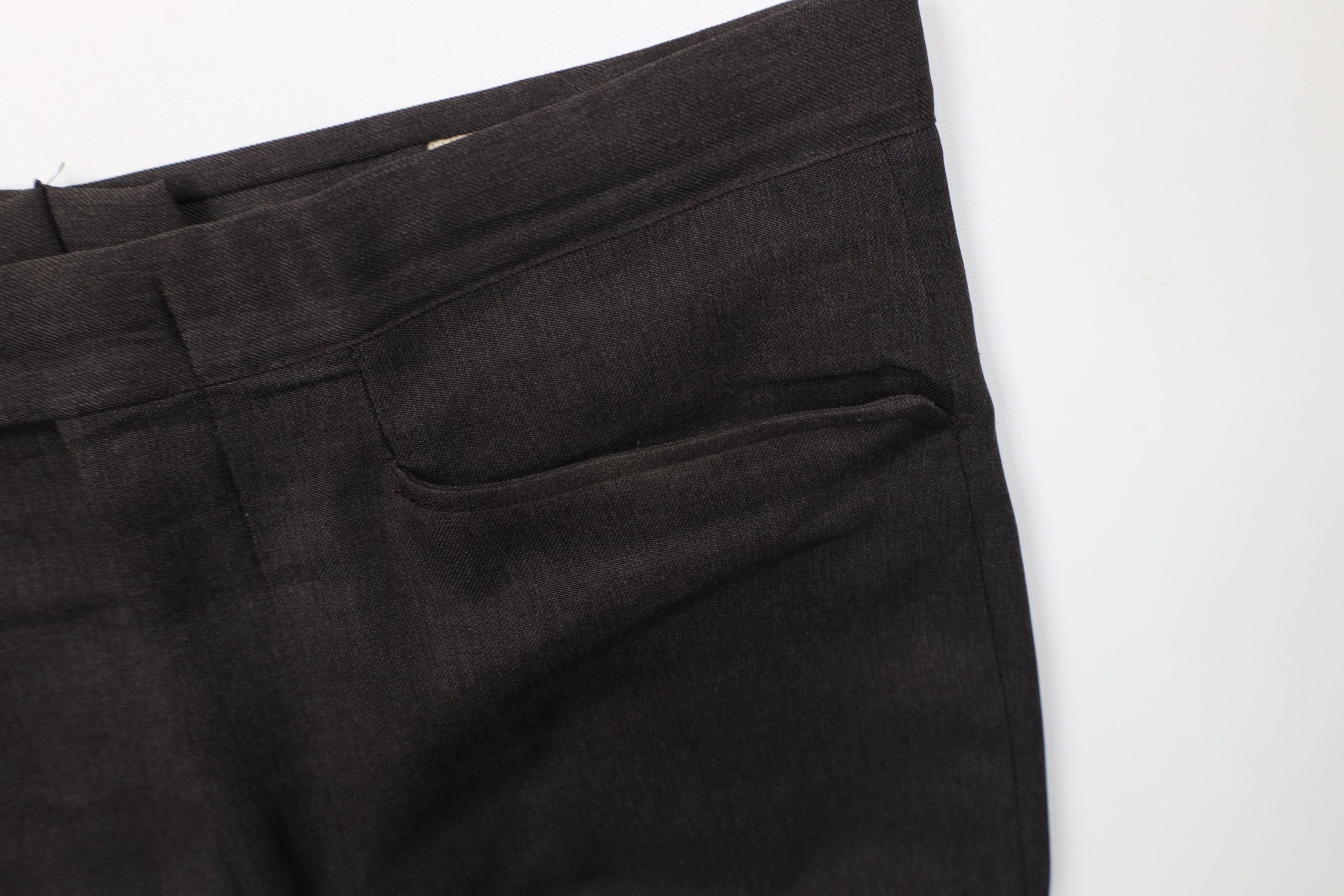 Vintage Vintage 70s Streetwear Wide Leg Chino Pants Dark Brown USA Size US 36 / EU 52 - 5 Thumbnail