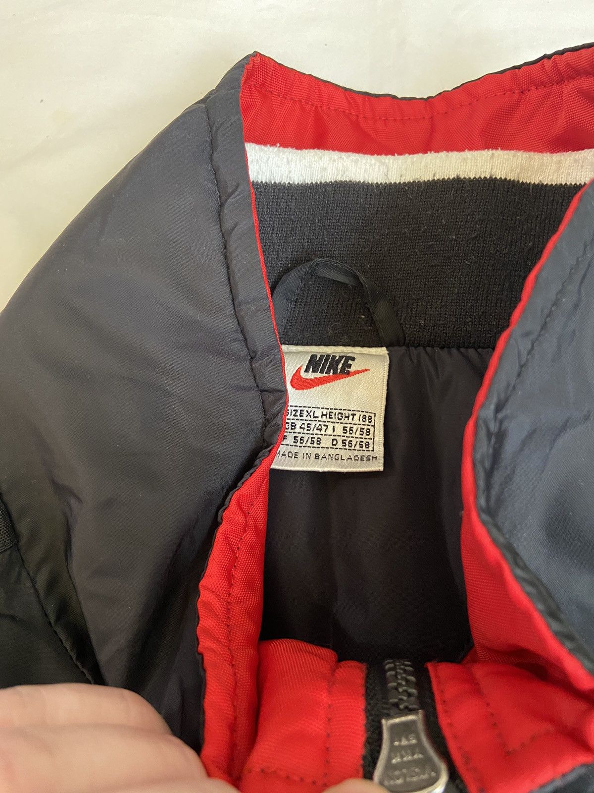 Nike × Vintage VINTAGE Y2K NIKE BIG LOGO LIGHT PUFFER JACKET SWOOSH DRILL Size US XL / EU 56 / 4 - 14 Thumbnail