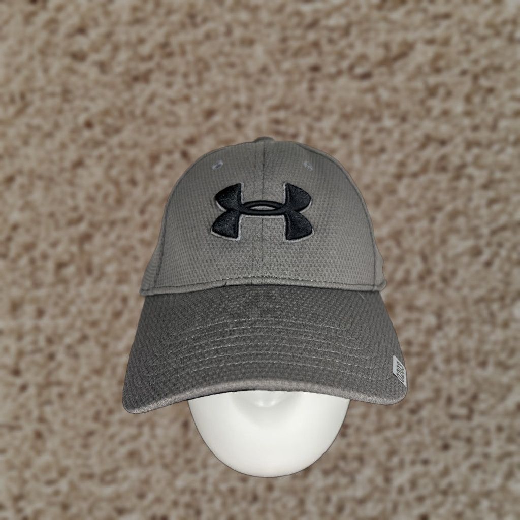Under Armour Under Armour Hat Cap Fitted XL Adult Gray Polyester Outdoors Camp Hike Baseball Cap Men Black 90s Outdoor Sports Breathable Lightweight Mens Size ONE SIZE - 1 Thumbnail