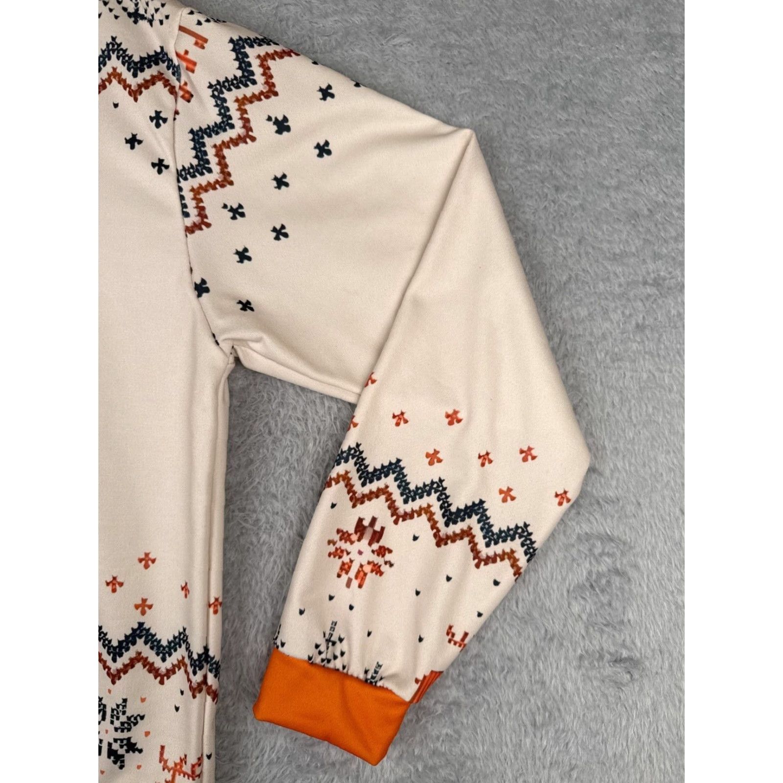 Vintage VINTAGE Titos Vodka Sweatshirt Mens Pullover Beig e Orange Winter Snowflake Moose Crew Neck Large Knit Logo Pattern Solid Holiday themed 90s Size US L / EU 52-54 / 3 - 2 Thumbnail