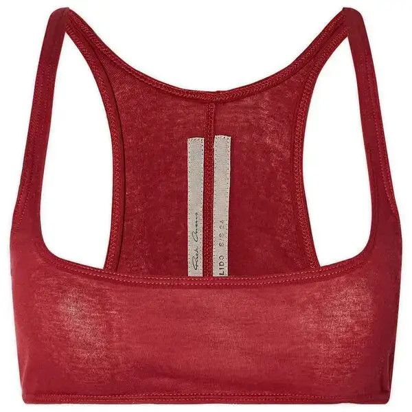 Rick Owens o1y0126 Crop Top in Burgundy Size S / US 4 / IT 40 - 1 Thumbnail