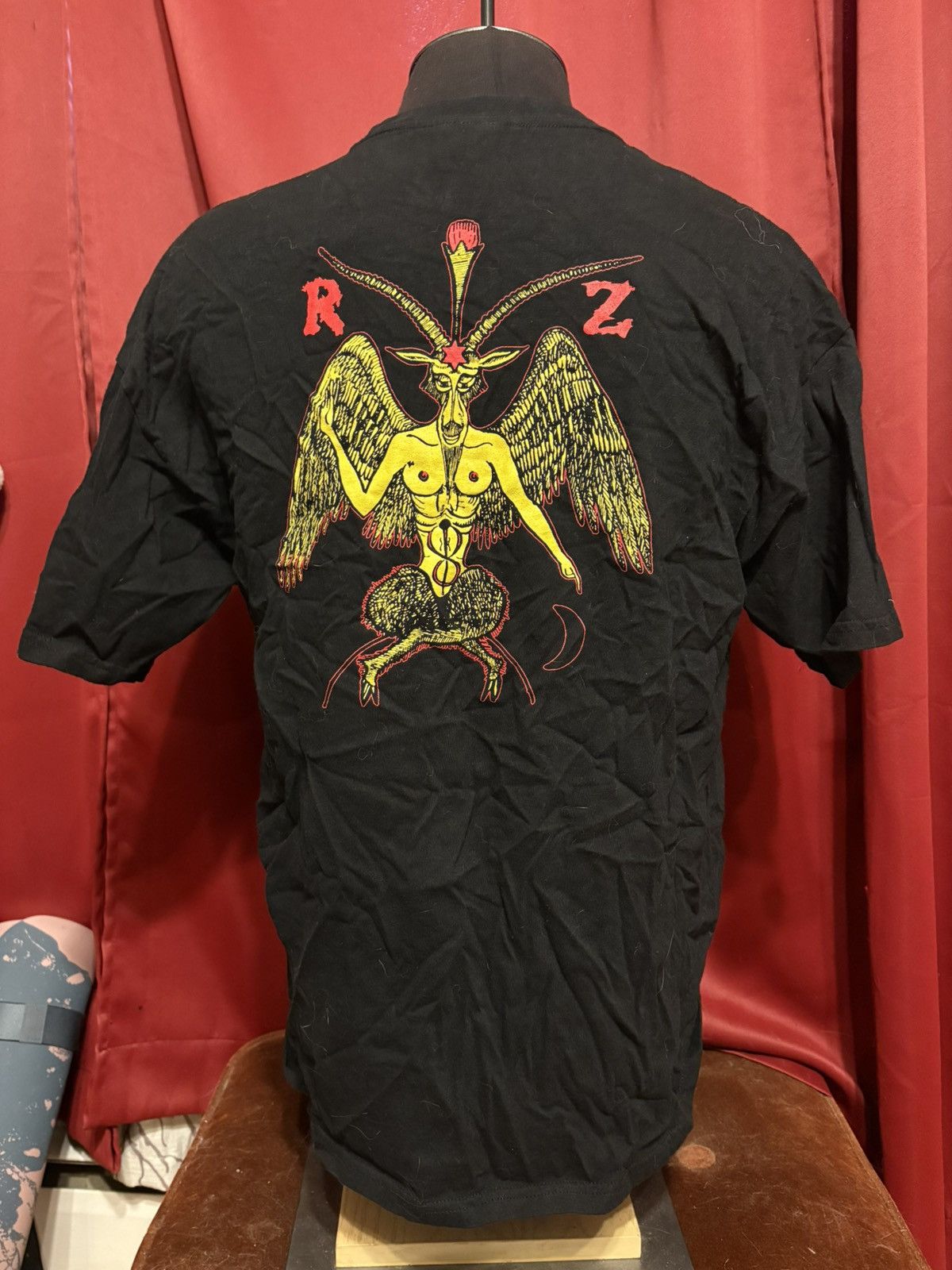 Band Tees Vintage Rob Zombie Tshirt Y2K Demonoid Deluxe Baphomet Grail Size US XL / EU 56 / 4 - 2 Thumbnail