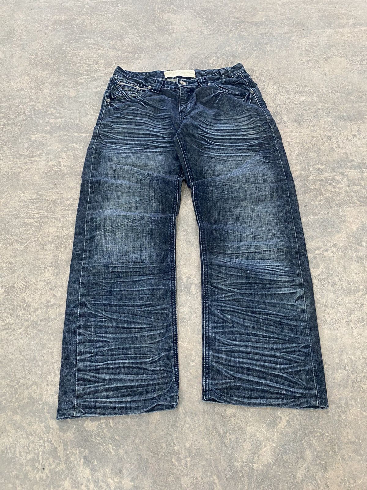 Le Grande Bleu (L.G.B.) VINTAGE OELYNO ITALY JEANS STONE WASHED LGB PUNK Size US 31 - 1 Thumbnail
