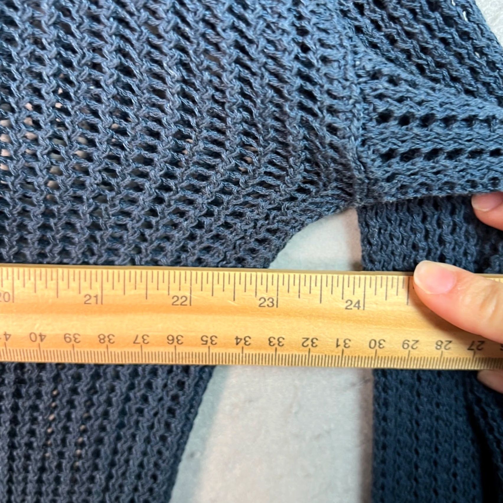Uniqlo Uniqlo Womens Large Blue Open-Knit Sweater Pullover Linen Blend Size L / US 10 / IT 46 - 5 Thumbnail