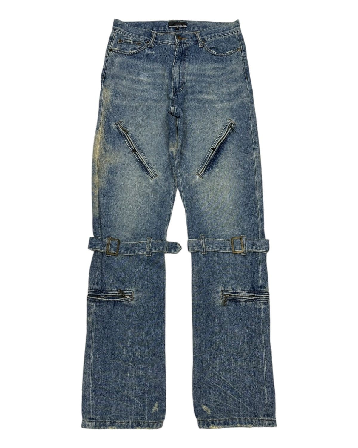 In The Attic SICK🔥IN THE ATTIC PUNK PARACHUTE BONDAGE JEANS Size US 30 / EU 46 - 6 Thumbnail