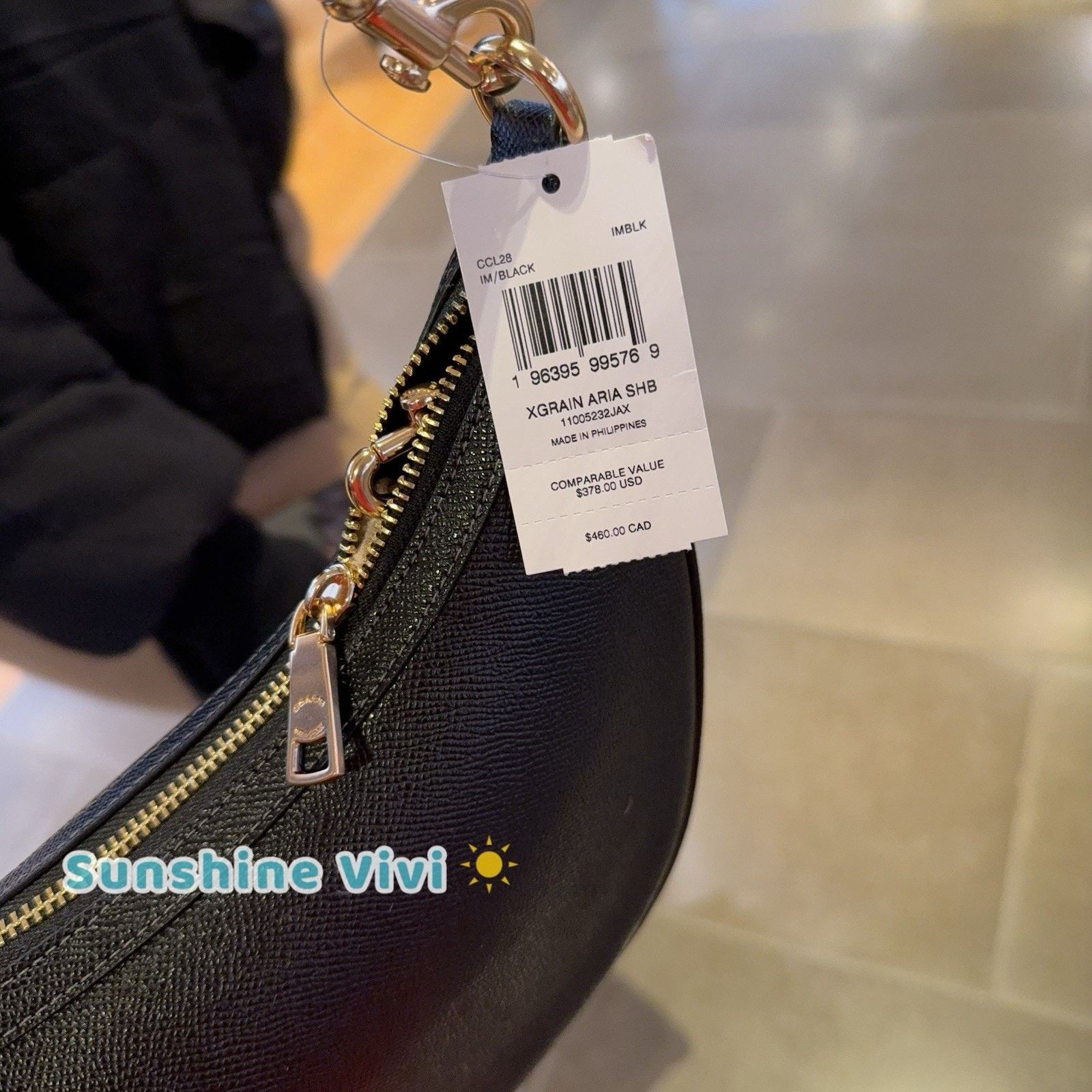 Coach NWT Coach Aria Shoulder Bag CCL28 Gold/Black leather Size ONE SIZE - 5 Thumbnail