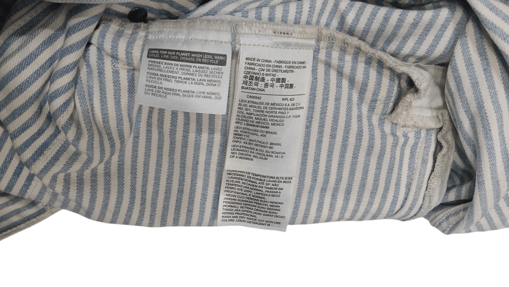 Levi's Levi's Hickory Striped Denim Jacket (S 373) Size US L / EU 52-54 / 3 - 6 Thumbnail