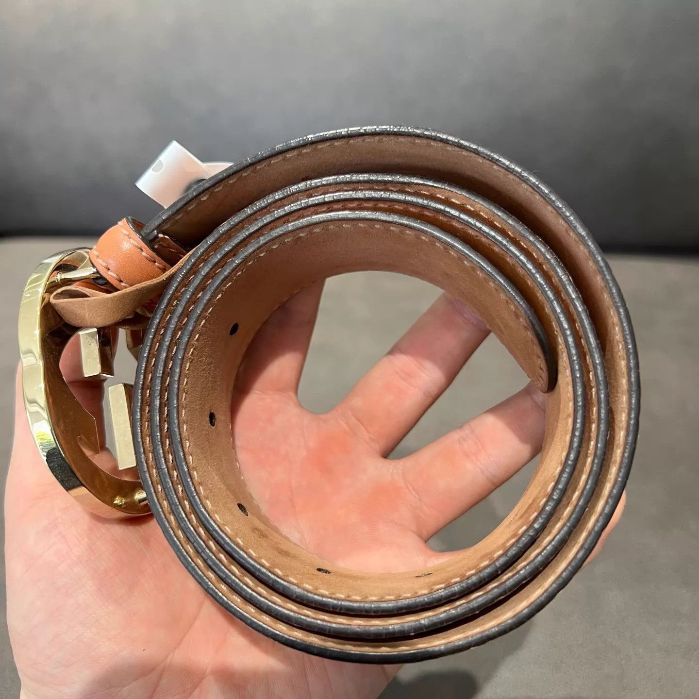 Gucci Gucci GG Monogram Full Embossed Gold Buckle Belt Size ONE SIZE - 3 Thumbnail