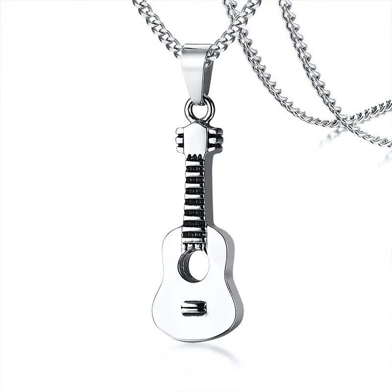 Vintage Guitar Pendant Necklace Size ONE SIZE - 2 Thumbnail