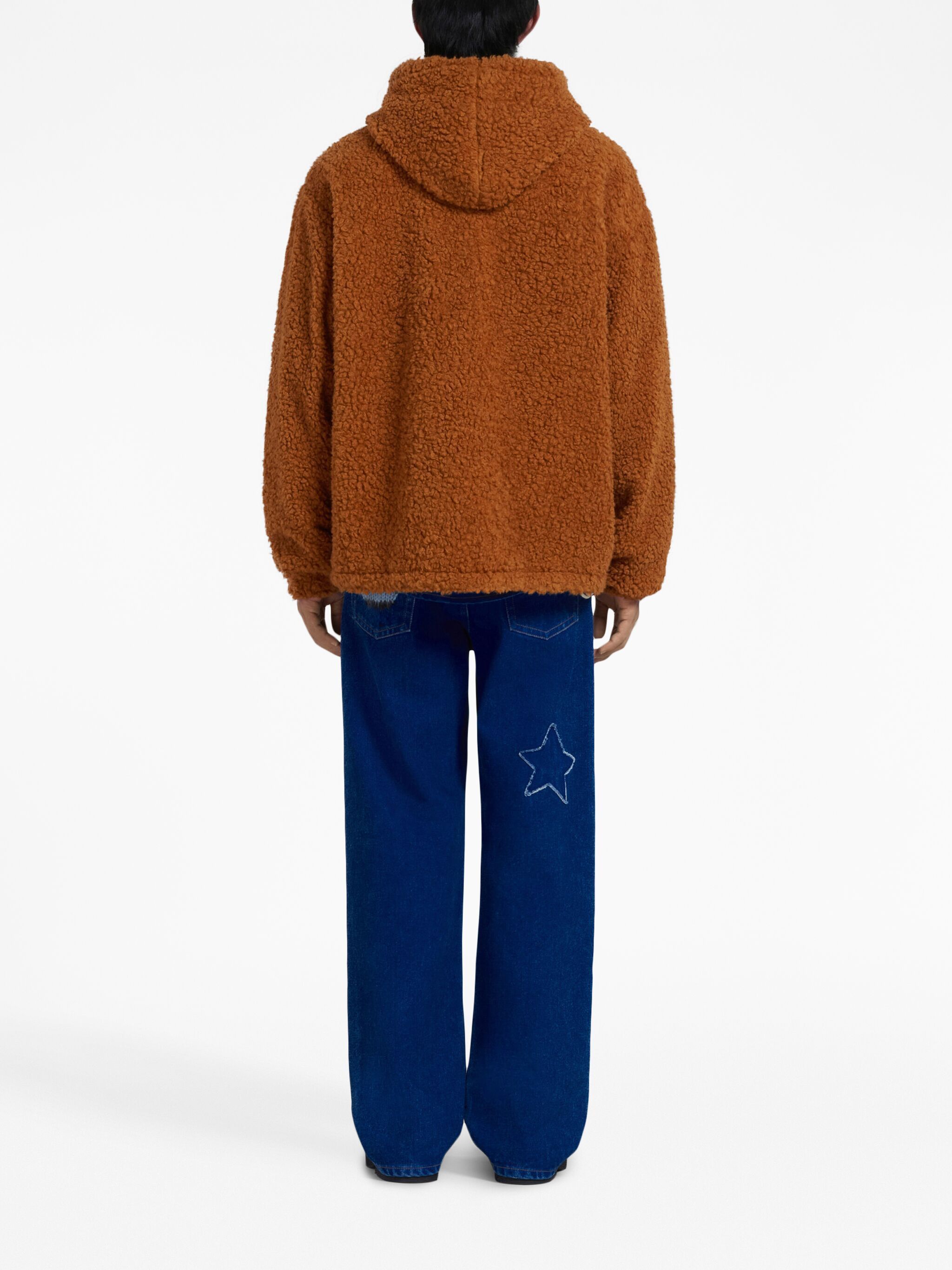 Marni o1w1db11124 Logo-Drawstring Teddy Jacket in Brown Size US L / EU 52-54 / 3 - 4 Thumbnail