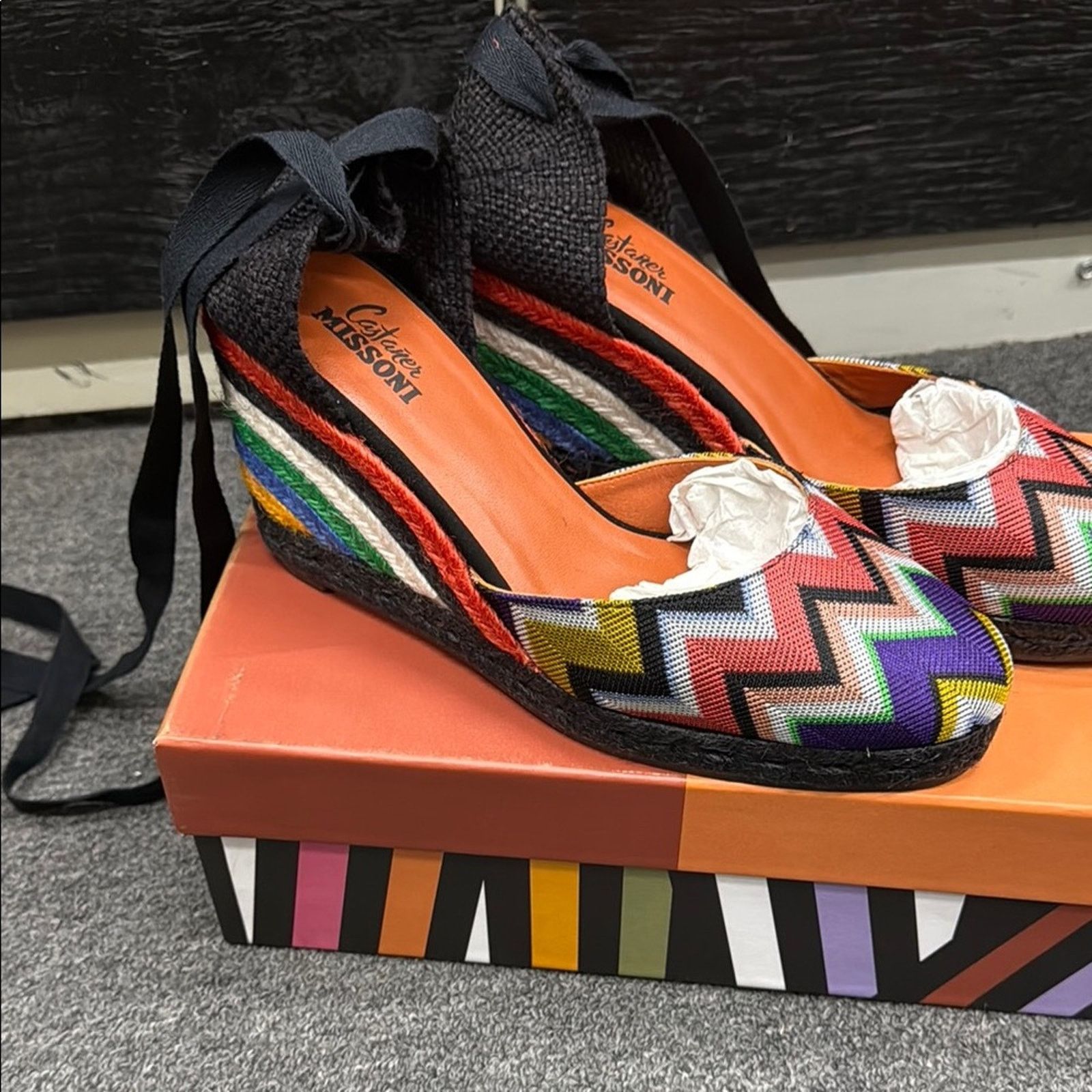 Missoni Missoni Zigzag Women's lace up espadrille wedge Size 40 Size US 10 / IT 40 - 2 Thumbnail
